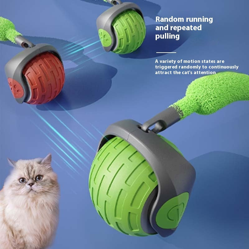 Neue interaktive Katzenspielzeugkugel, automatischer elektrischer Rollball, Spielzeug für Katzen und Kätzchen, intelligentes automatisches Teaser, wiederaufladbares Katzenspielzeug über USB, Haustierprodukte