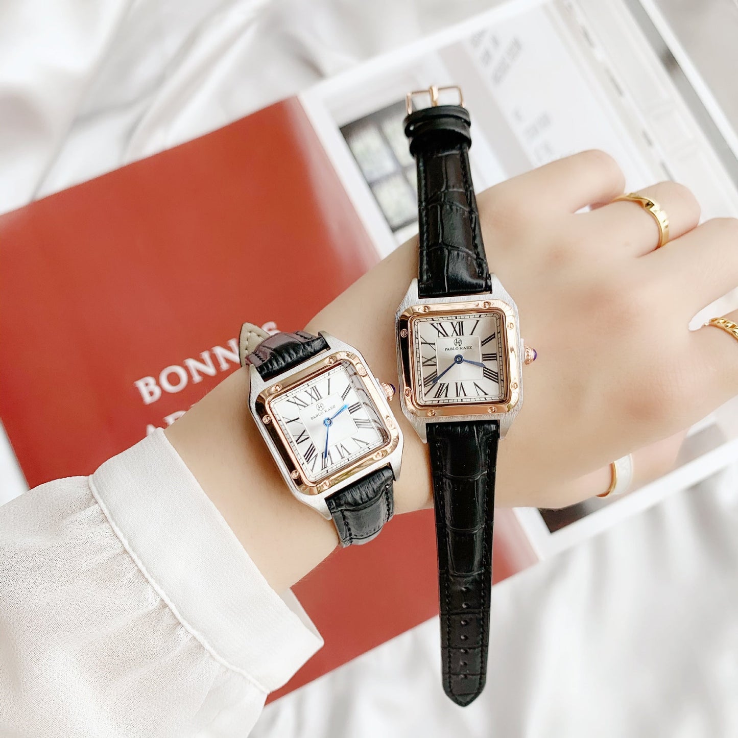 Neue Mode Licht Luxus Süße Stil Uhr Quadratische