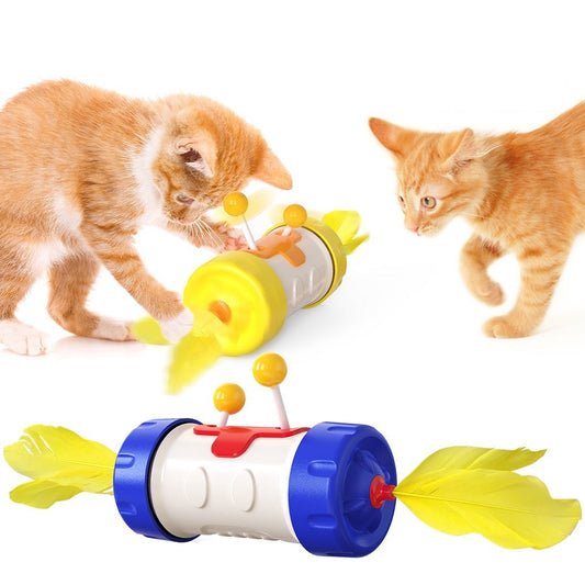 Katzenspielzeug, lustiger Katzenstab, Tumbler, Federkampfball, Kätzchen, interaktives Gleichgewicht, Jagen, Puzzle, Trainingsspielzeug, Haustierprodukte 