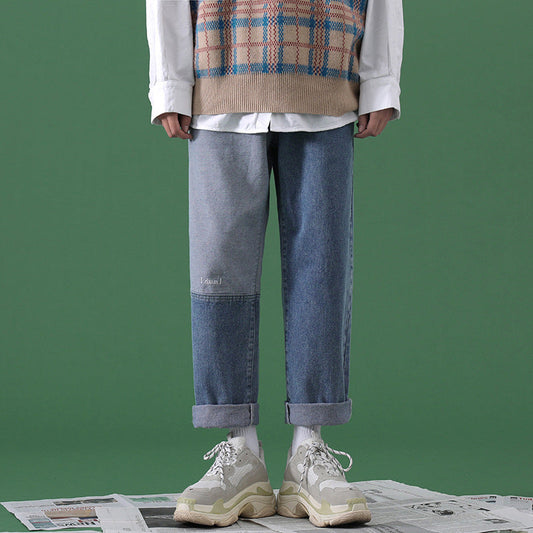 Herren Jeans mit geradem Bein und weitem Bein für Frühling und Herbst