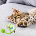 Katzenminzen-Spielzeug, interaktives Katzenspielzeug mit Silberranken-Fruchtfeder, flauschiger Ball zum Entspannen und Spielen, Plüsch-Katzen-Beißspielzeug für drinnen, Kätzchen zum Reinigen und Zahnen