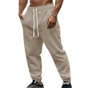 Europäische und amerikanische Herbst- und Winter-Herren-Strickhose aus Tiha, lässig, atmungsaktiv, Sporthose in Übergröße mit Kordelzug