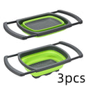 1Pc Collapsible Scalable Silicone Colander Folding Kitchen Silicone Strainer Fruit Vegetable Wash Colanders kitchen Cooking Tool