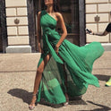 Europäisches und amerikanisches sexy Big Swing Chiffonkleid