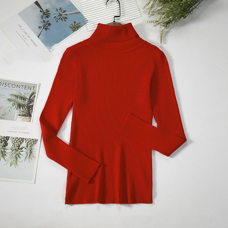 Bottoming Shirt Women's Long-sleeved Pullover All-match Slim-fitting Tight-fitting Sweater