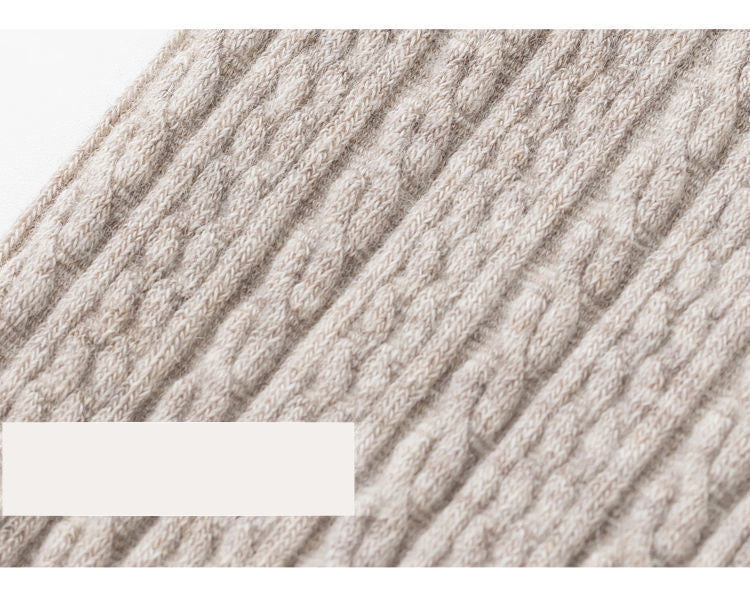 Schlankmachende Leggings aus gestricktem Leinen mit reinem Farbmuster