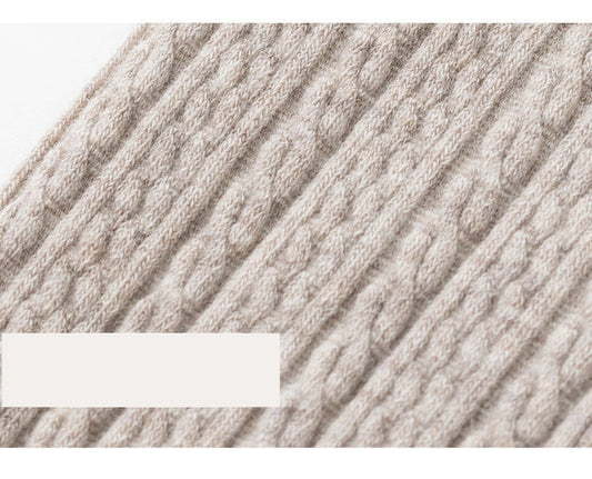 Schlankmachende Leggings aus gestricktem Leinen mit reinem Farbmuster