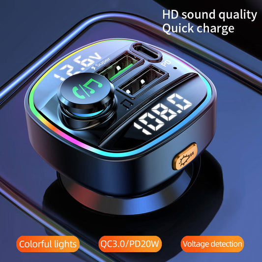 Bluetooth 5.0 FM Transmitter Freisprecheinrichtung Autoradio Modulator MP3 Player