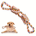 Großes Seilknotenspielzeug zum Zähneknirschen von Haustieren, zum Reinigen von Katzen und Hunden, zum Lindern von Langeweile, interaktives Trainingszubehör für Haustiere 