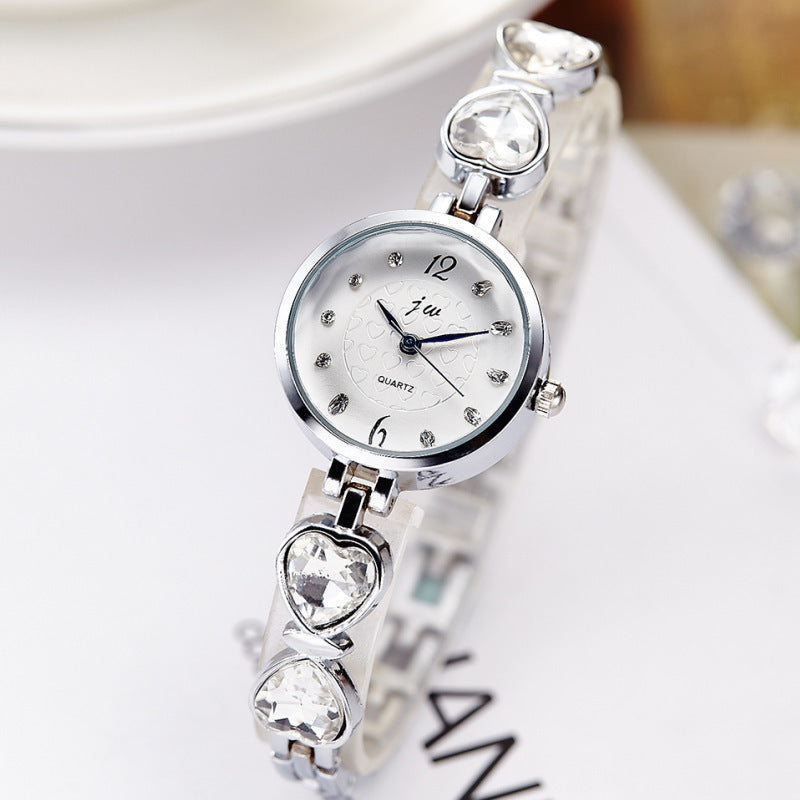 Strass Mode Damenuhr Quarz Stahlband