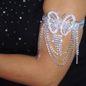 Nische Exquisite Fee Schmetterling Quaste Armband Strass Arm Kette