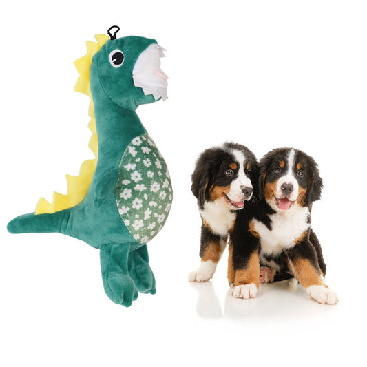 Hundespielzeug zum Kauen, aus Plüsch und mit Geräuschen. Es ist ein kleines Spielzeug für Welpen zum Nagen und Unterhalten. Es ist ein toller Begleiter für Haustiere.