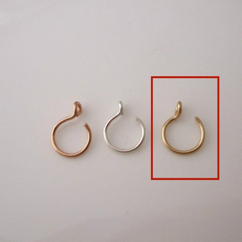 Nicht durchdringender Nasenring, plattiert, 14 Karat Gold, Nasenstecker