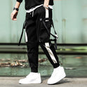 Kordelzug Hosen Hosen Hip Hop Lose Nähte Kontrast Farbe Casual Hosen Jungen Overalls