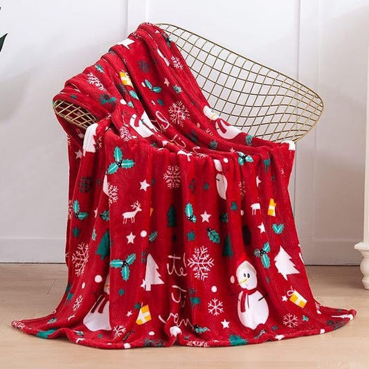 Weihnachtsflanelldecke mit 3D-Druck