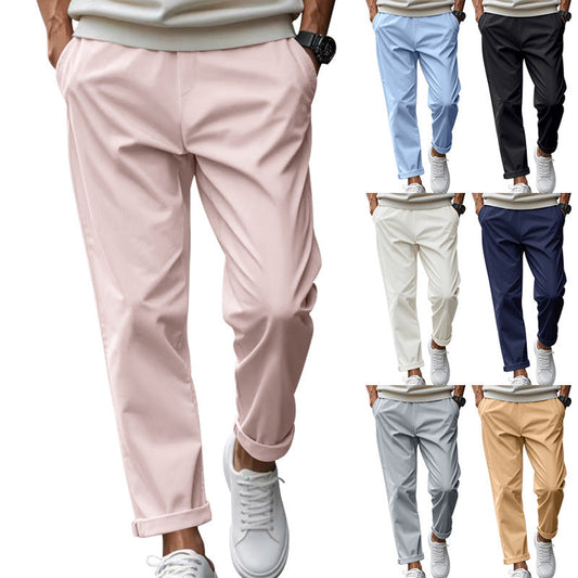 Lockere, bequeme, schnelltrocknende, taillierte Freizeithose für Herren in reiner Farbe