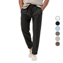Atmungsaktive einfarbige Sommerhose für Herren in Übergröße, lockere Freizeithose