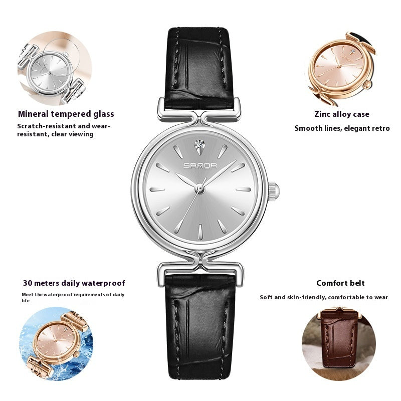 Damen Retro Mesh Armband Uhr Outdoor All-Matching