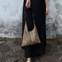 Neu Guo Feng Neue Chinesische Stil Wasser Muster Bambus Blatt Druck Zen Cheongsam Alte Stil High-end Satchel