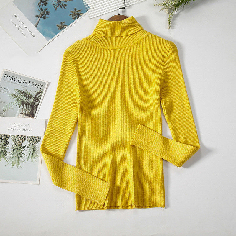 Bottoming Shirt Women's Long-sleeved Pullover All-match Slim-fitting Tight-fitting Sweater