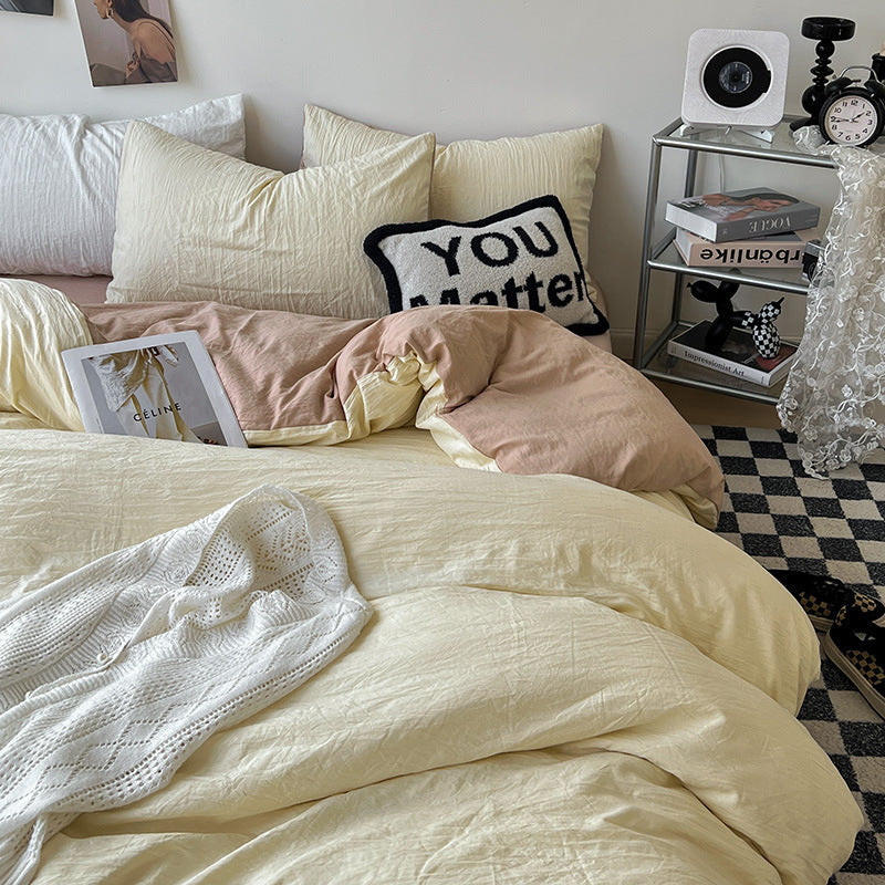 Super Soft Pleated Bed Sheet Quilt Cover