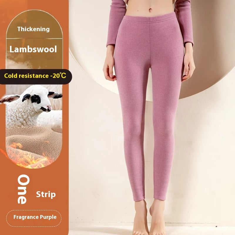 Warme Kaschmir-Leggings für den Winter, solide, schmale Hose, modische Hose für Damenbekleidung