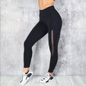 Schnelltrocknende, verkürzte Leggings mit Netznähten für Laufsport, Fitness, Yoga