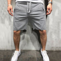 Europäische und amerikanische Fitness-Shorts für Herren in Volltonfarbe