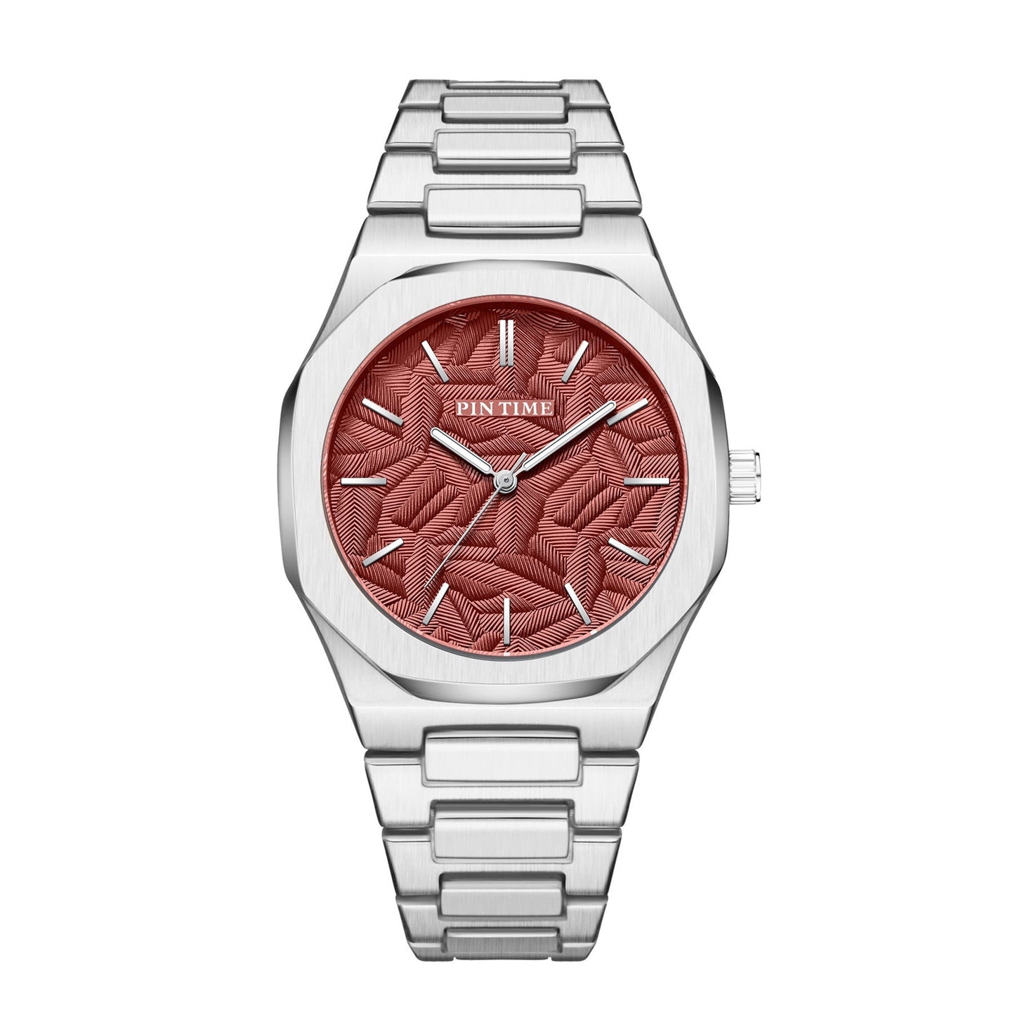 Niche High Sense – Neue wasserdichte Armbanduhr mit Palmblatt-Prägung im Zifferblatt für Herren