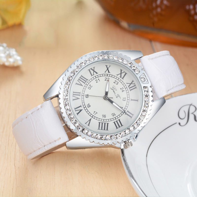 Modische Gürteluhr mit römischer Skala für Damen