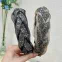 Rutschfeste Strass Schwerindustrie Breitkrempiges Twist Braid Haarband Hohe Herdplatte Haarnadel