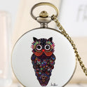 Flip Cartoon Eule Muster Taschenuhr Nette Student