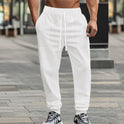 Europäische und amerikanische Herbst- und Winter-Herren-Strickhose aus Tiha, lässig, atmungsaktiv, Sporthose in Übergröße mit Kordelzug