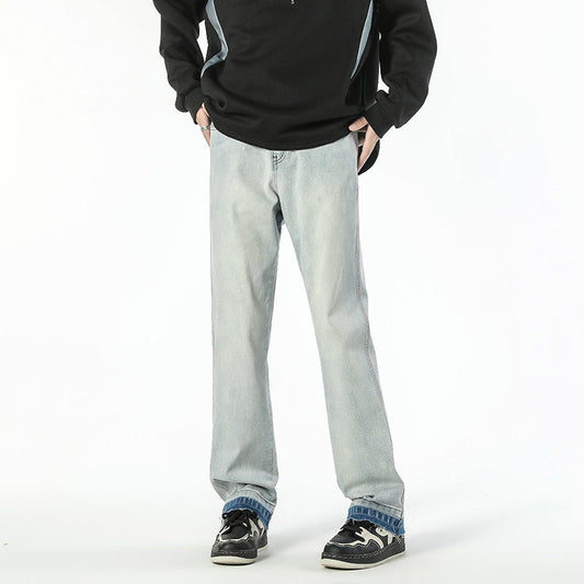 Herrenhose mit geradem Bein und Fußbett