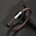 Lässiges, schlichtes Armband aus gewebtem PU-Leder