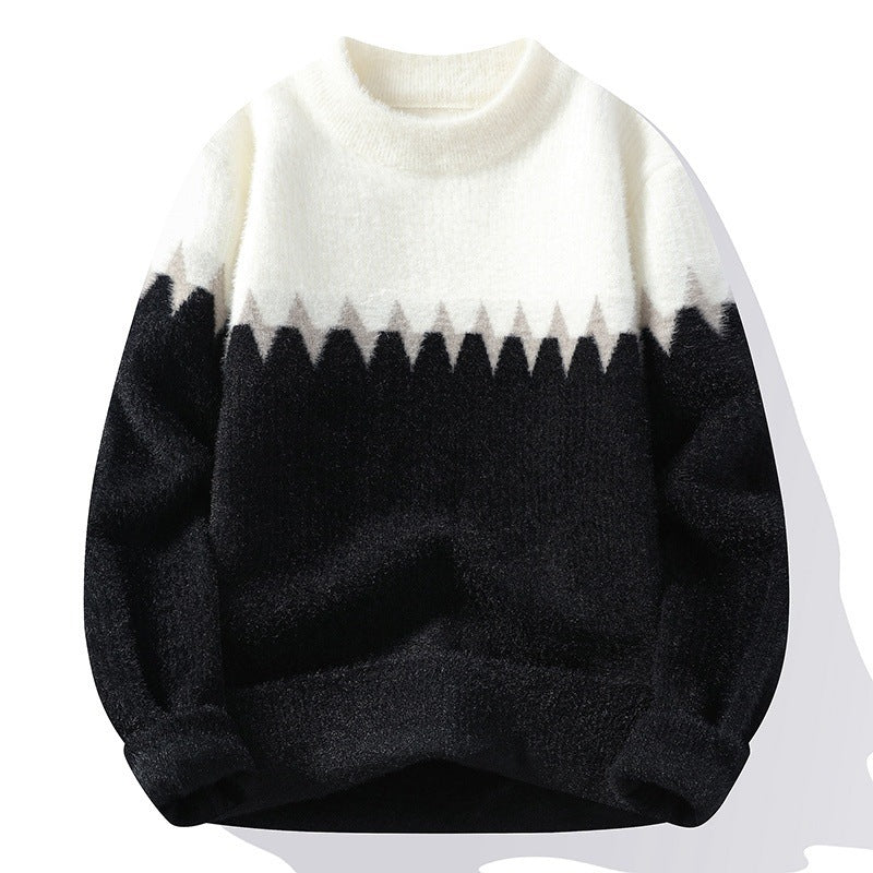 Neue Rundhals-Strickwaren für Herren im Herbst und Winter