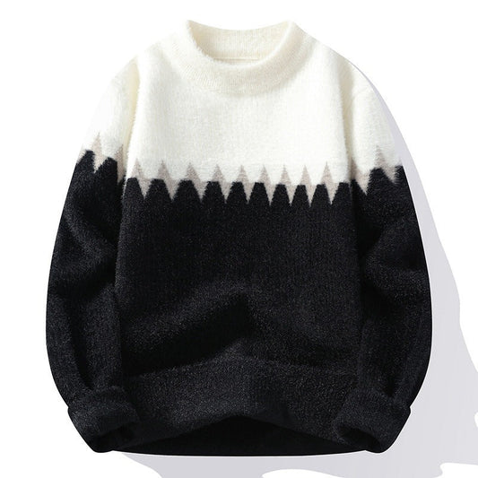 Neue Rundhals-Strickwaren für Herren im Herbst und Winter
