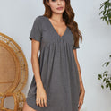 Women's Dress Casual Home Sleep Short Sleeve