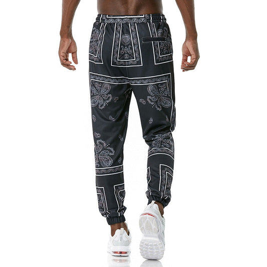 Jogginghose mit Retro-Print, lässige Jogginghose