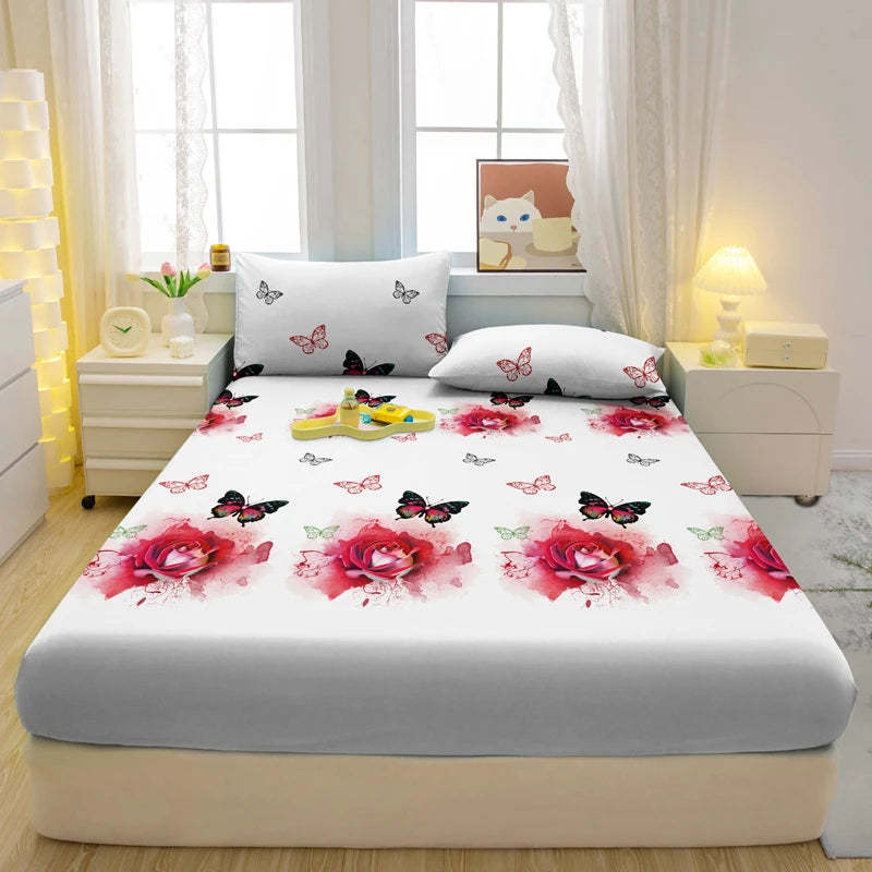 Dreiteiliges Bettwäscheset mit Bettlaken und Kissenbezug für das Schlafzimmer