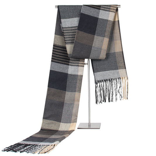 Herbst und Winter Neue Koreanische Stil Plaid Mittleren alters Und Ältere männer Schal Kaschmir-wie Warme Schal Geschenke werbe Produkte