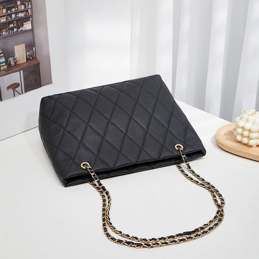 Rhombus Casual Tote Tasche Vintage Kette Tasche Schulter