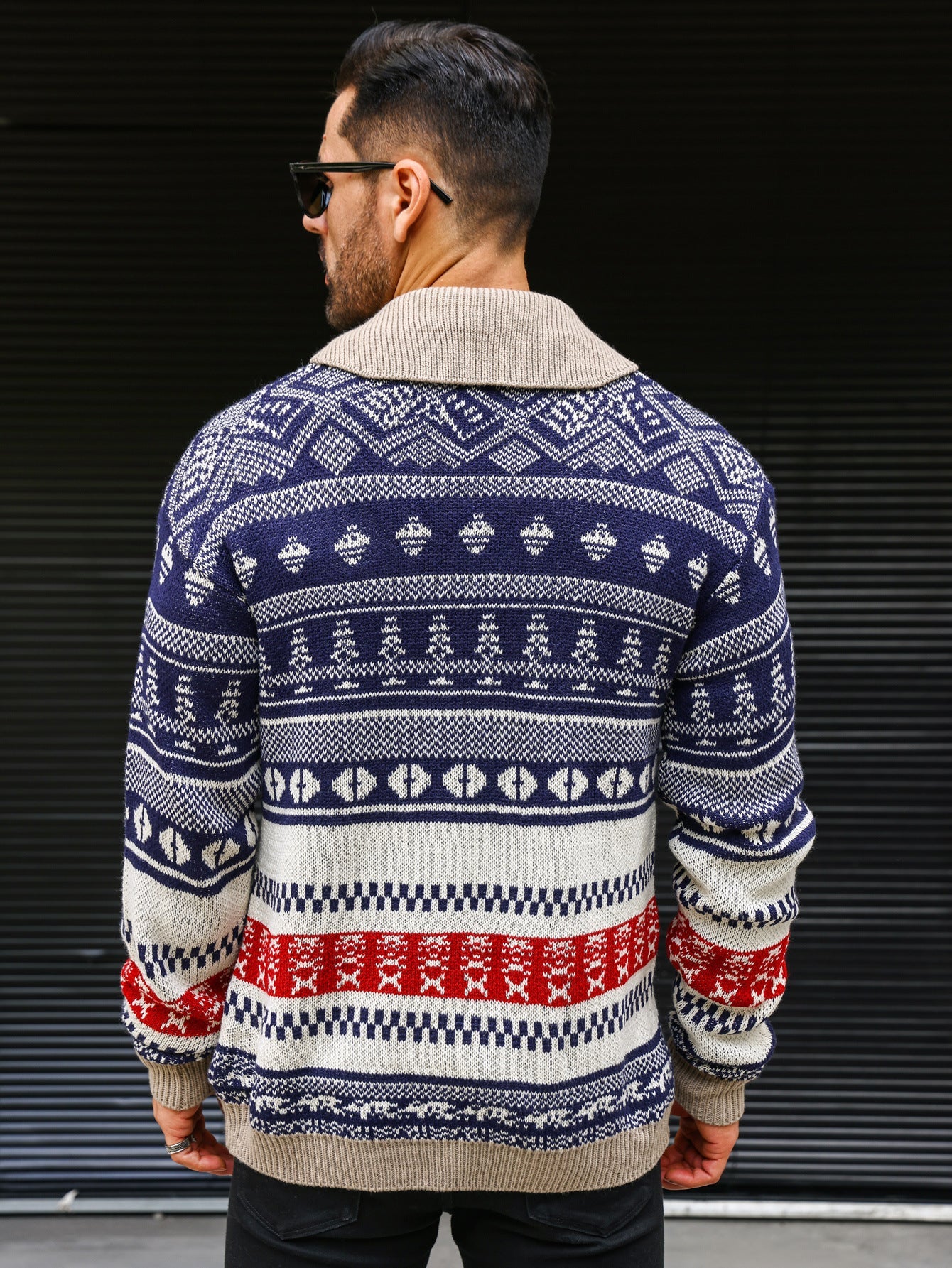 Herbstpullover Strickmantel für Herren