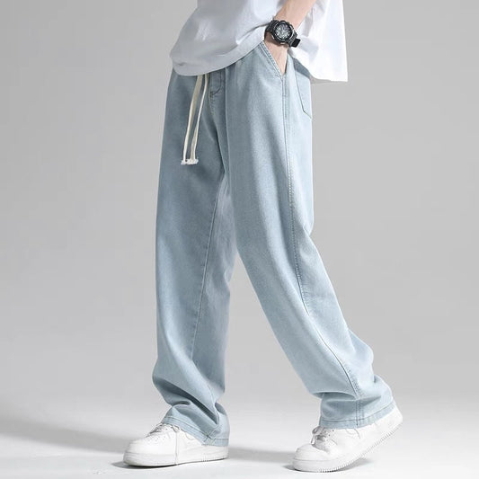 Gerade Jeans Herren Loose Dropping Wide Leg Draping Mop
