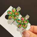 Fantasy Kristall Blumen Exquisite Seite Haarspangen