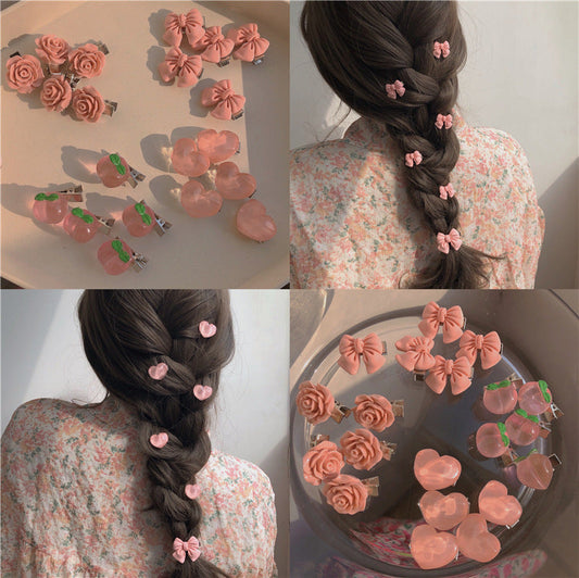 Soft Girl Cute Series Pfirsich Haarspange Haarnadel