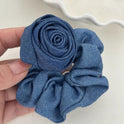 Haarband-Kopfschmuck aus Denim im Western-Stil mit Blumenmuster
