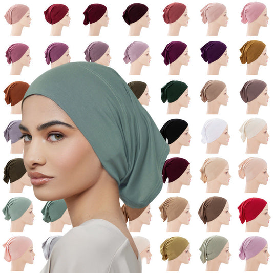 Modal Mercerized Cotton Multicolor Bottoming Hood Jersey Stretch Pile Cap