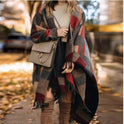 Plaid Mantel Schal Dual-Use Wollschal Jacke Schal Frauen