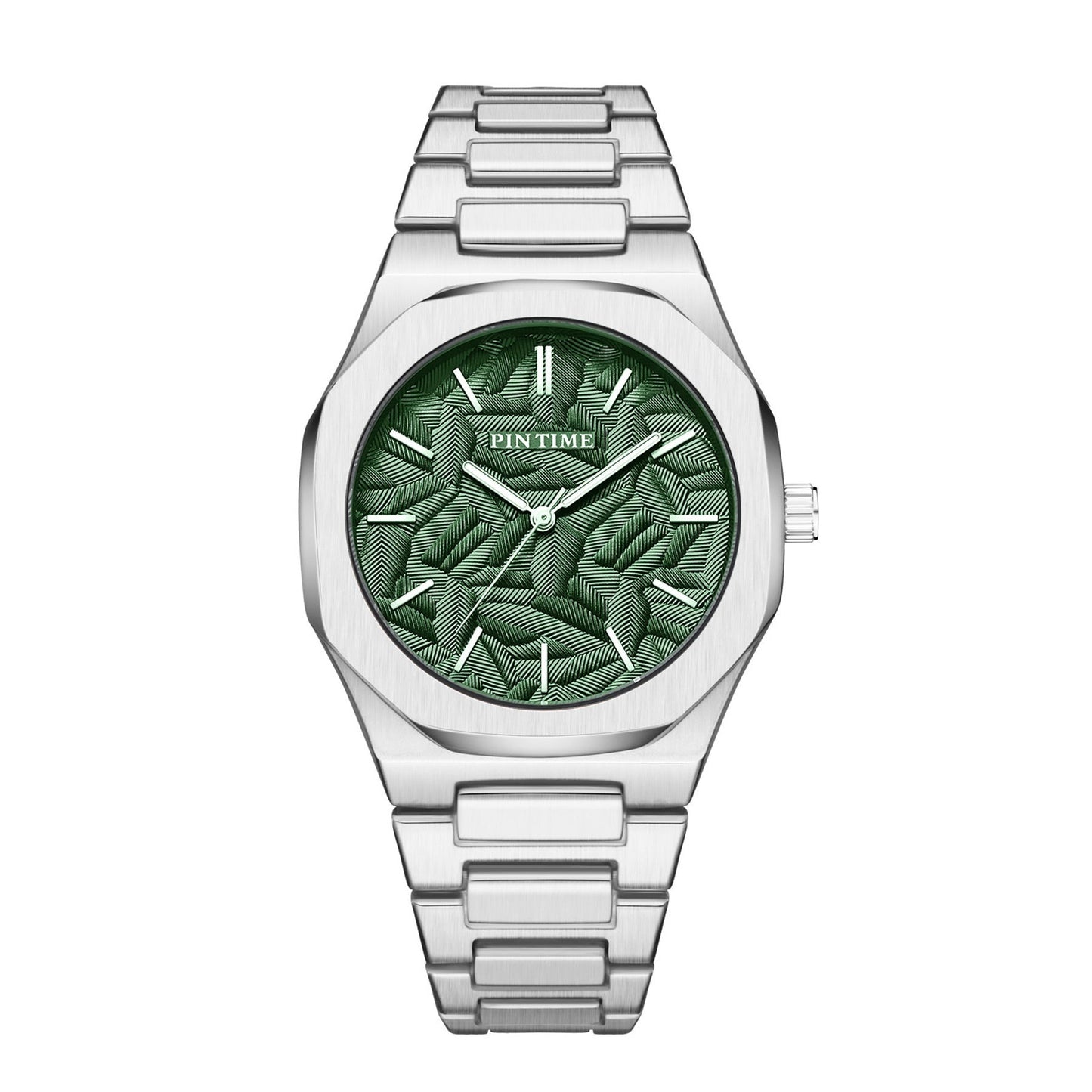 Niche High Sense – Neue wasserdichte Armbanduhr mit Palmblatt-Prägung im Zifferblatt für Herren